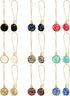 9 Pairs Faux Druzy Drop Earrings Rainbow Crystal Pendant Earrings Colorful Stainless Steel Dangle Earrings for Women...