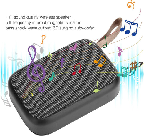 Bluetooth4.2 Speaker, HiFi Sound Wireless Stereo Subwoofer Portable USB Mini Music Player, with FM Radio, Hands Free Calls, for Indoor, Outdoor (B...