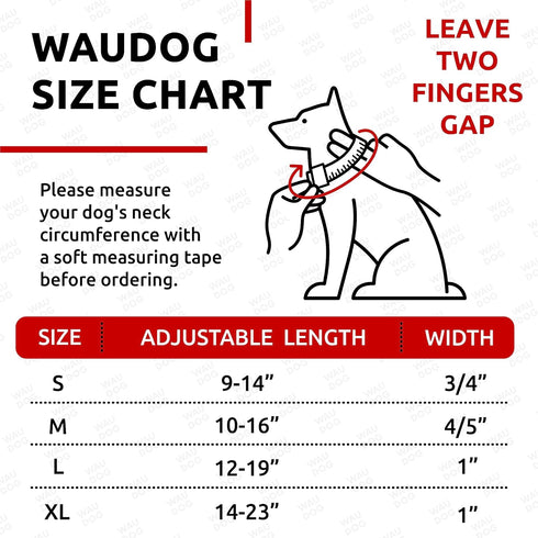 WAUDOG Waterproof Dog Collar - Adjustable Dog Collar for Large Dogs, Small and Medium Dogs - Breakaway Dog Collar Waterproof with Plastic Buckle a...