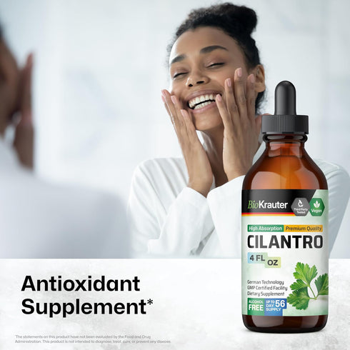 Cilantro Supplement - Organic Cilantro Leaf Tincture - Rich Source of Antioxidants - Natural Body Cleansing & Detox Liquid - Vegan, Alcohol Free D...