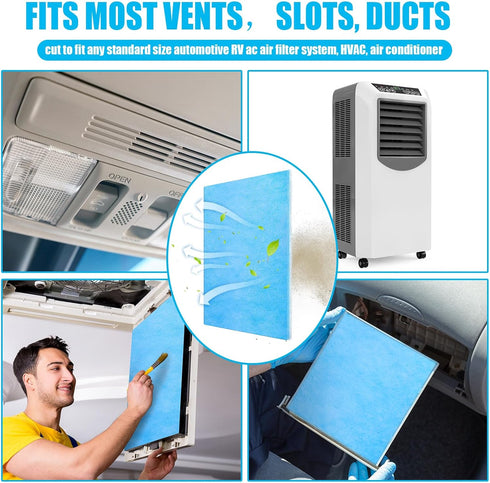 Merv 8 Reusable Air Vent Filter Cut to Fit Electrostatic Floor Vent Filter Washable Replacement Ac Filter Compatible with Most Air Conditioning Fu...