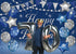 Navy Blue Happy Birthday Backdrop Silver Glitter Balloons Star Flag Sequins Background Adult Men Women Birthday Party Decoration Cake Table Photo ...