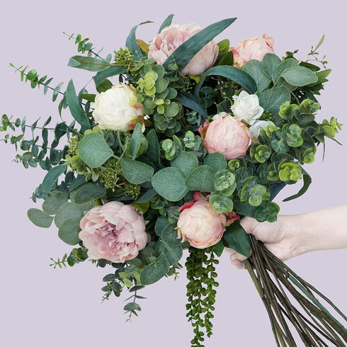 Mixed Eucalyptus Leaves Stems Bulk Artificial Eucalyptus Leaves Sprays Faux Oval Eucalyptus Leaves with White Seeds Stems for Floral Wreath Garlan...