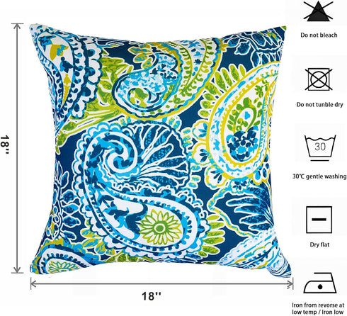 Outdoor Pillows Case, 2PCS Waterproof Outdoor Pillow Covers 18x18 Inch Outdoor Lumbar Pillow Covers Home Decor for Furniture Patio Couch Bed Sofa ...