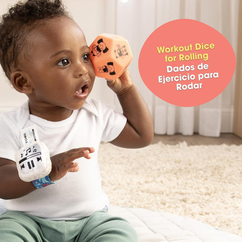 BEBE FUERTE Let's Move Giftset by Robin Arzon - Bilingual Baby Activity Center Sensory Toys - Baby Workout Toys - Baby and Toddler Gifts for Ages ...