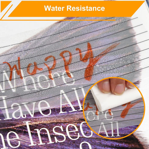 Large Lined Transparent Sticky Notes, 4 Pads 3x5 inch Clear See Through Translucent Self-Adhesive Post Memo Reminder Tabs with Line for Office Wom...