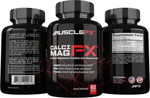 Calcimag FX - Calcium, Magnesium with Vitamin A&D Supplement for Men and Women - Bone, Immune and Eye Support Supplement - Non-GMO - Made in USA...