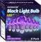 8 Pack A19 LED Black Light Bulbs,Dimmable 9W BlackLight Bulb(100W Equivalent), E26 Base 110V, UVA Level 385-400nm, Glow in The Dark for Black ligh...