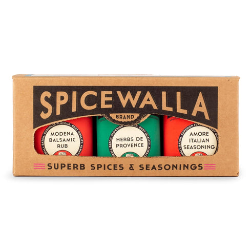 Spicewalla Mediterranean Seasoning 3 Pack | Modena Balsamic Rub, Herbs de Provence, Amore Italian Seasoning | Mediterranean Spice Gift Set...