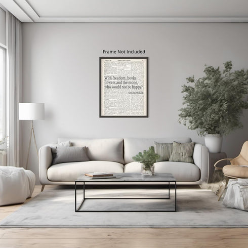 Posterizer 1 pcs-Oscar wilde quote for book lovers-Quotes and Poems-Motivational & Inspirational Art-Gift for Teachers-School and classroom art- U...