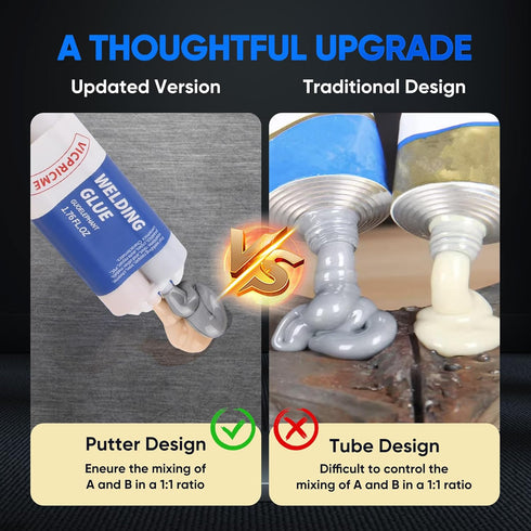 Metal Glue, 1.76oz 2 Part Liquid Metal Welding Epoxy Glue, Marine Filler Repair Putty, High-Temperature Resistant Heavy Duty ab Glue,Strongest Glu...