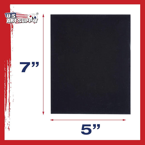 US Art Supply 5 X 7 inch Black Professional Artist Quality Acid Free Canvas Panels 6-Pack (1 Full Case of 6 Single Canvas Panels)...