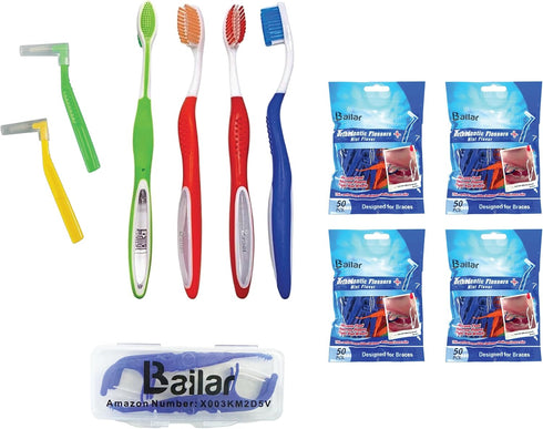Flosser for Braces| Ortho Floss| 200 Count Bag| Pack of 4| Braces Toothbrush| Soft Bristle Orthodontic Toothbrush for Cleaning Ortho Braces | U Sh...