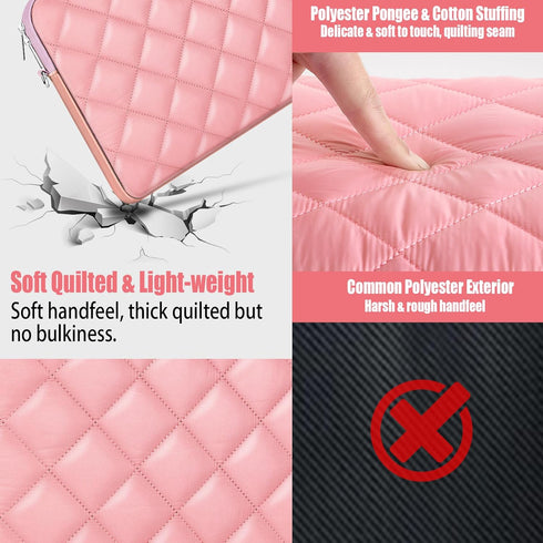 Puffy Quilted Travel Cable Electronic Organizer for Accessories Laptop MacBook Power Adapter, Wireless Mouse, for iPhone Charger, Cellphone, Power...