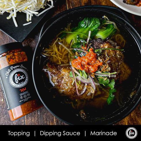 Fix Hot Sauce, Hot Chili Pepper Sauce - Gourmet Chili Pepper Hot Sauce, Chili Paste, Vegan, Gluten Free, No Sugar, Crushed Red Pepper Sauce, Red H...
