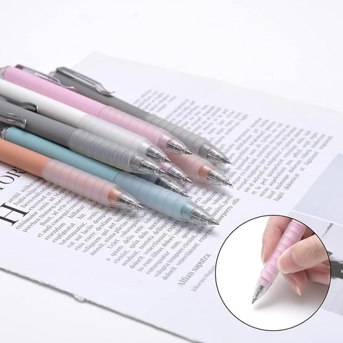 Linbsunne Ballpoint Pens Medium Point 1mm Black Ink Work Pen with Super Soft Grip Ball Point Pen for Men Women Retractable Office Pens (Black 6)...