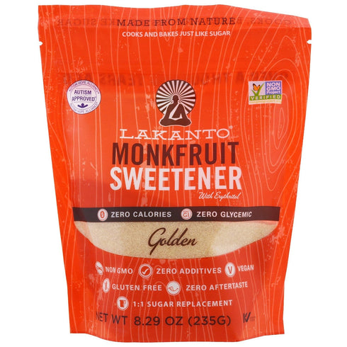 Lakanto Monkfruit Sweetener with Erythritol Golden 8.29 oz (235g)...