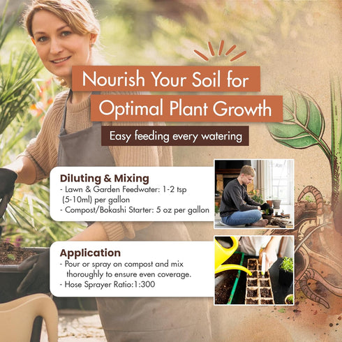 Worm Castings for Plants, Earthworm Casting Organic Fertilizer, Bokashi Booster, Worm Tea Made from Compost Worms, Liquified & Concentrated Vermic...
