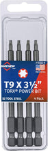 Mayhew Tools 19333-4 USA Torx Power Bit, T9 x 3.5", 4-Pack...