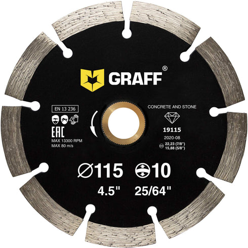 4 1/2 Inch Diamond Blade for Angle Grinder — Diamond Cutting Wheel for Cutting Stone, Marble, Granite, Brick, Masonry, Paving Flag, Concrete — Dia...