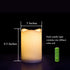 Solar Candles Outdoor Waterproof, 3" x 4.5" Ivory White Flameless Candles, Dusk to Dawn Light Sensor, LED Rechargeable Pillar Solar Candles for Ou...
