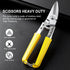 Heavy Duty Scissors, Cardboard Scissors, with Finely Serrated High Carbon Stainless Steel Blades- easy Cuts Electrical Cable Notch, Gardening Prun...