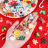 CCINEE 100pcs Christmas Resin Slime Charms for Craft, Santa Snowman Tree Bell Deer Slime Charm Miniature Ornaments for Scrapbooking DIY Craft Maki...