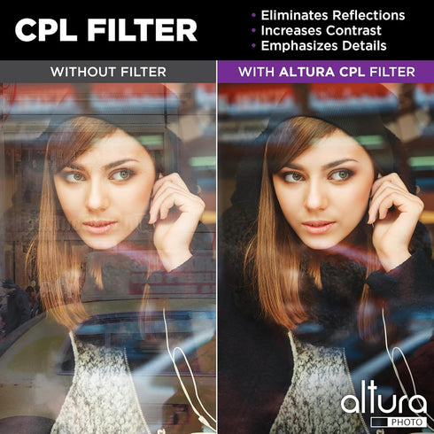 Altura Photo 40.5MM Lens Filter Kit - includes 40.5MM ND Filter, 40.5MM Polarizer Filter, 40.5MM UV Filter - UV, CPL Polarizing Filter, Neutral De...