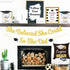 KatchOn, She Believed She Could So She Did Banner - Glitter 10 Feet, No DIY | Gold and Black You Did It Banner, Graduation Decorations 2025 | Medi...
