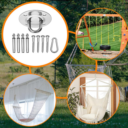 Y- STOP Hammock Hanging Kit Heavy Duty Swing Hanger 1500lb Capacity, Hammock Chair Hanging Kit Durable Hanging Chair Hardware for Wall/Woot, Ceili...