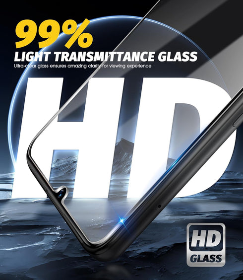 Orzero (3 Pack) Tempered Glass Screen Protector Compatible for BLU G73 / BLU G73L, Protector De Pantalla 2.5D Arc Edges 9 Hardness High Definition...