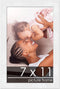 Poster Palooza 7x11 Frame White Solid Pine Wood Picture Frame | UV Acrylic, Foam Board Backing & Hanging Hardware...