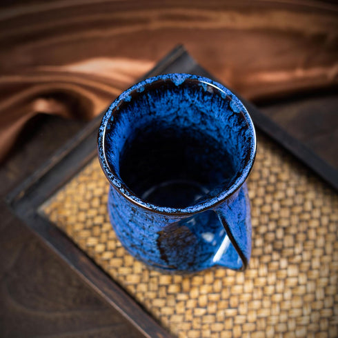 18oz Ceramic Hand Warmer Mug, Novelty Hand Warmer Coffee Mug, Tea Mug, Keep Your Hands Warm, Comfy Handwarmer, Microwave And Dishwasher Safe (Blue...