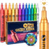Super Golden Metallic Paint Markers, 12 Colors Sparkle Metallic Glitter Markers, Acrylic Paint Pens for Rock Painting, Glass, Wood, Fabric, Black ...