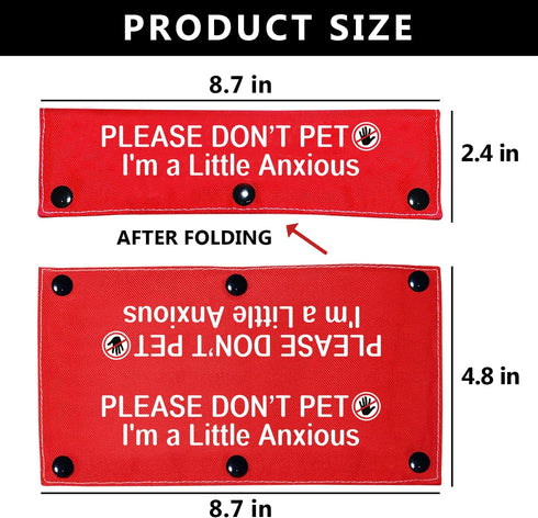 Please Don't Pet I'm a Little Anxious Red Dog Leash Sleeve Wrap Dog Walking Accessory - Pet Birthday Gift - Gift for Dog Owner and Lover...