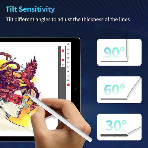 iPad Pencil 2nd Generation with Magnetic Wireless Charging, iPencil 2nd Generation with Palm Rejection, Stylus Pen for iPad Air 4/5 & iPad Mini 6 ...