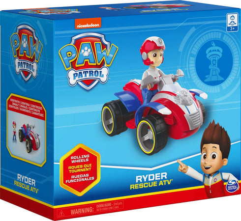 Paw Patrol, Ryder’s Rescue ATV Vehicle with Collectible Figure, for Kids Aged 3 and up...