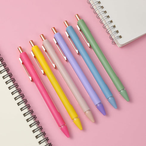 Mr. Pen- Retractable Gel Pens, 6 Pack, Black Ink Gel Pens, Vibrant Barrels, Fast Dry, Gel Pens Fine Point 0.5mm, Retractable Pens, Cute Pens, Gel ...