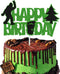 Birthday Cake Decorations Themed Happy Birthday Cake Topper for Kids Boy Girl Bday Party Supplies Sparkle Green Décor...