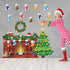Christmas Bulletin Board Set Christmas Tree Fireplace Bulletin Board Decorations XMAS Holiday Board Classroom Decoration Cutouts for Calendars Bul...