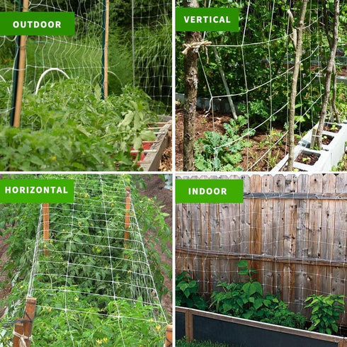Tcamp Heavy-Duty Polyester Plant Trellis Netting 5 x 15ft (1 Pack) (5 Ft X 15 Ft)...