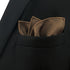 S&W SHLAX&WING Matching Pocket Square 12.6 inches Large Solid Color Dark Brown...
