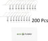 Eco-Fused 18mm Earring Hooks - 200 pcs - Coil and Ball Style Nickel-Free Ear Wires - Silver-Plated Steel- Great for DIY Earrings (18mm Earring Hoo...