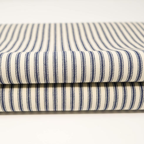 Roc-lon 100% 44/45" Cotton Woven Ticking, Striped Navy Cut by Yard...