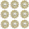 50 pcs Pearl Rhinestone Crystal Embellishments Decoration Brooch Flatback DIY Craft for Flower Bow Headband Dress Accessory 14mm (Gold)...