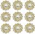 50 pcs Pearl Rhinestone Crystal Embellishments Decoration Brooch Flatback DIY Craft for Flower Bow Headband Dress Accessory 14mm (Gold)...