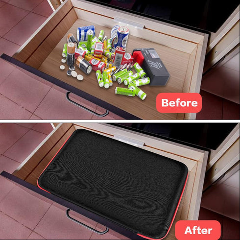 casmilee Battery Organizer & Storage Case with Tester for 162+ AA AAA 4A C D 9V 3V Lithium LR44 CR2 CR123 CR1632 CR2032 18650 Button - Batteries N...