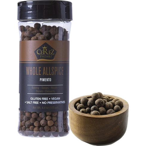 Cerez Pazari Allspice Whole 4.4 oz Premium Grade,%100 Natural, Freshly Packed, Non-GMO, Gluten Free, No Preservatives...