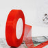 1 inch Red Organza Ribbon, 50 Yard Sheer Chiffon Ribbon for Gift Wrapping, Transparent Wired Tulle Ribbon for Holiday Presents, Birthday Cards, We...