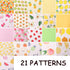 Charm Packs for Quilting 5 inch, 42 5-inch Cotton Fabric Charm Squares, Charm Squares for Quilting 5x5, Cartoon Fruit Print Fabric Squares...